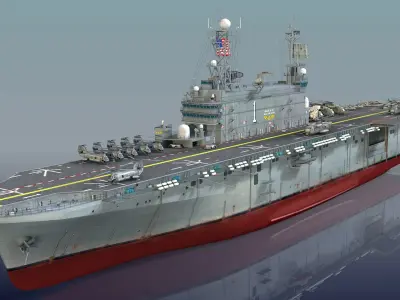 USS Tarawa (LHA-1) 3D model