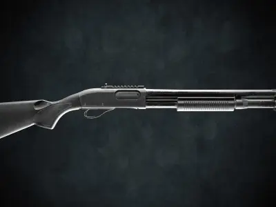 Remington 870  Low-poly 3D model