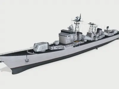 Luda I class Low-poly 3D model