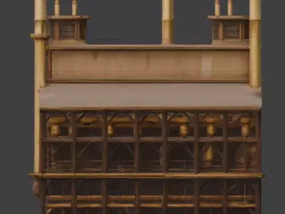 Steampunk Industrial Factory Complex 3D Model Low-poly 3D model