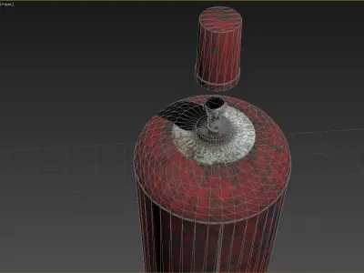  low poly model of a gas cylinder of 34 l and 27 l Free low-poly 3D model