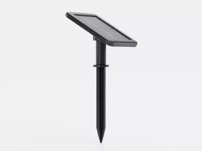 Mini Solar Panel with Ground Spike Low-poly 3D model