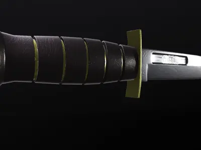 Knife Ka-Bar Low-poly 3D model purchase