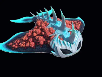 Stingray Low-poly 3D model 4