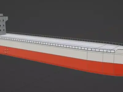 Low Poly Cargo Ship Free low-poly 3D model