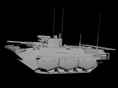  BMMP-1 amphibious infantry fighting vehicle 3D model