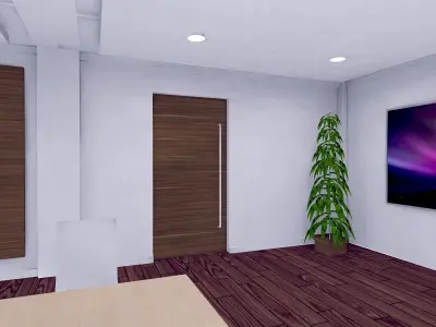 Single Door SHC Quick Office LM Low-poly 3D model