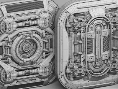 Sci Fi Kitbash Mega Elements 4 - Spaceship Panels 3D model
