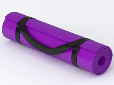 Yoga Mat purple 3D model