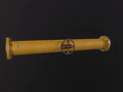 Rusty Pipes 3D Model Low-poly 3D model
