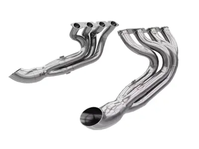 Stainless Works dragster exhaust headers Low-poly 3D model