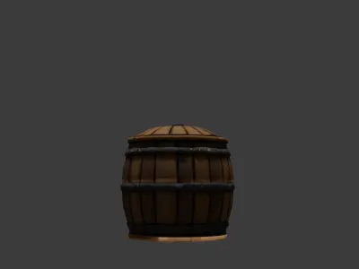 barrel low-poly Low-poly 3D model