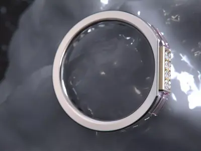 Crystal Geometry ring 3D model purchase