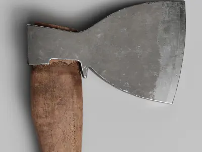 Game Ready  Axe Low-poly 3D model realism 3D model