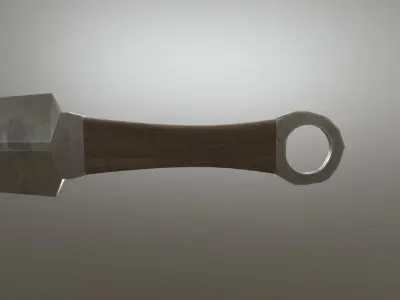 japanese kunai throwing knife Low-poly 3D model