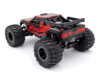 Voxel  Drift Truck 3D Model Low-poly 3D model