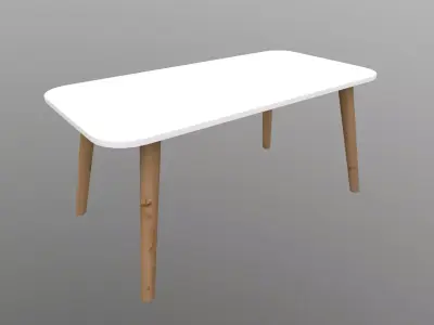Wooden Table 3D model purchase