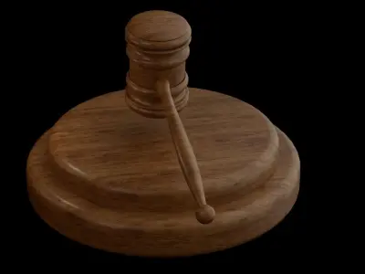 Hammer wooden gavel Free 3D model