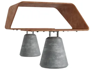 Modern Bench To Park 3D model