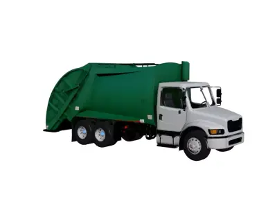 Garbage Truck Urban Sanitation Waste Service Vehicle 02 3D model