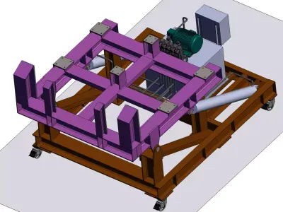 90 degree large turning table 3D model
