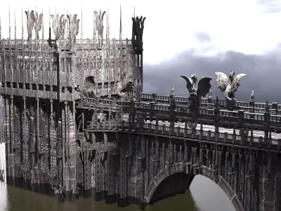 Dark Drake Cathedral Tower 1 3D model