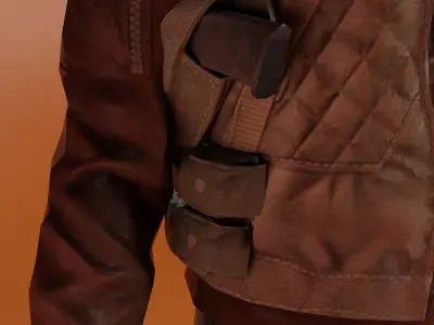 Game Ready Female Soldier Low-poly 3D model