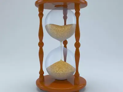 Hourglass with sand in it 3D model