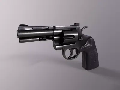 Revolver Free low-poly 3D model buy