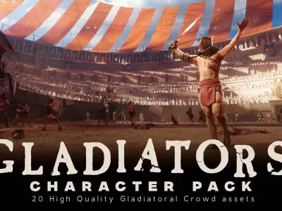 Roman Gladiators Historic Modular Character Asset Pack 3D model