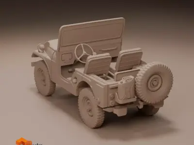JEEP WILLYS M38A1  1-87 HO - SCALE 3D print model
