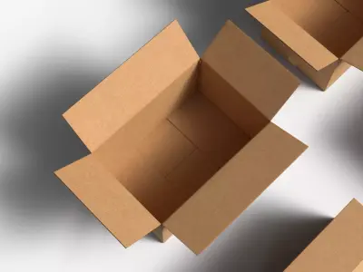 Cardboard Box  Large  Open  Closed Mini Pack PBR 3D model