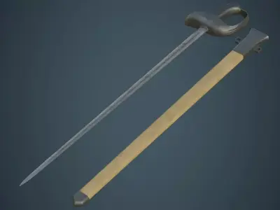 Sabre 2B Low-poly 3D model