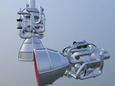 Rocket Engine Thrusters 3D model