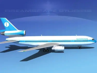 Douglas DC-10 Sabena 2 3D model