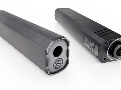 SilencerCo Osprey 2 Handgun Suppressor Low-poly 3D model