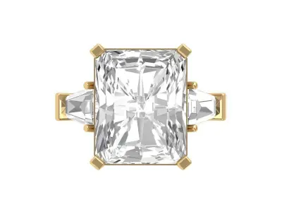 Radiant 3 Stone Ring 3D print model buy