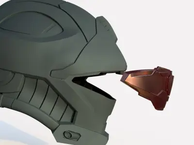 Halo Reach Helmet Recon 3D print model