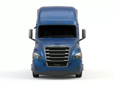 Modern Aerodynamic Semi Truck Sleeper Cab 3D model