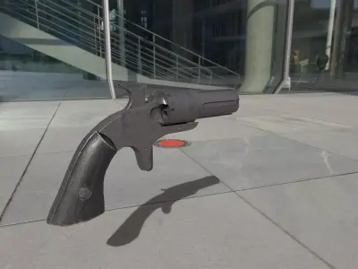 Gun lowpoly game Low-poly 3D model