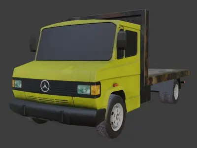 Mercedes T2 Truck Low-poly 3D model