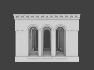 tower three arches 3D model