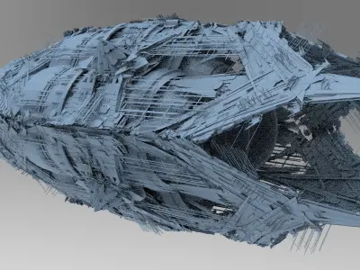 Grand Cigar zeppelin Mega Ship 1 3D model