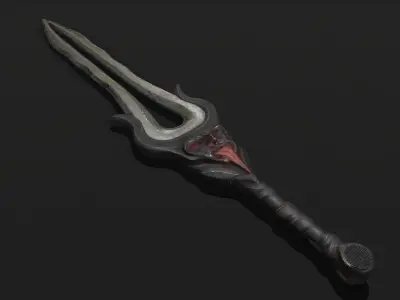 Fantasy Demon Sword Low-poly 3D model