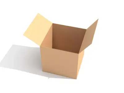 Cardboard Box Cube Free 3D model
