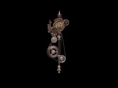 Steampunk Hammer 3D model