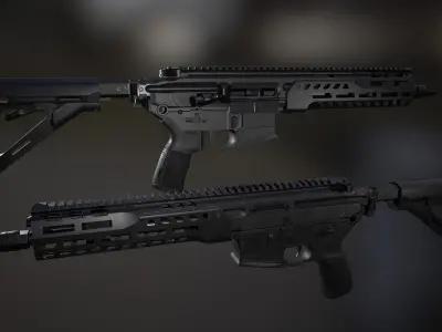 SIG SAUER MCX CSAW Low-poly 3D model