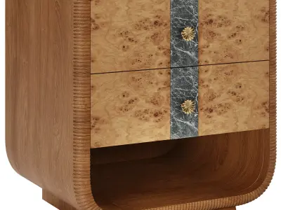 Basil Bedside Table by Soho Home 3D model