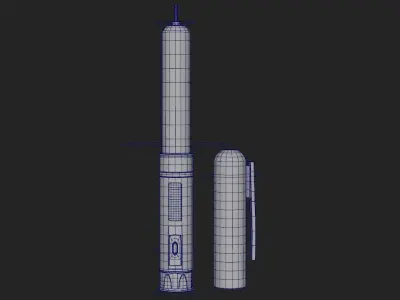 Propital medical syringe - OpenSubdiv-Ready - 4K Text - Easy rig Low-poly 3D model