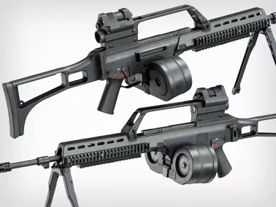 HK G36 Machine Gun Tactical Low-poly 3D model